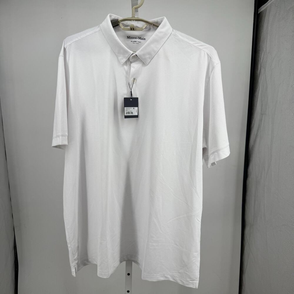 Mizzen + Main Halyard Polo Shirt Mens XXL Classic White Golf Sports Outdoor NWT